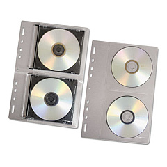 Fellowes CD/DVD Protector Sheets for Three-Ring Binder, Clear, 10/Pack (95304)