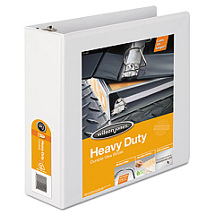 Wilson Jones Heavy-Duty D-Ring View Binder with Extra-Durable Hinge, 3 Rings, 3" Capacity, 11 x 8.5, White (38549W)
