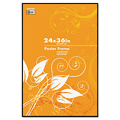DAX Coloredge Poster Frame, Clear Plastic Window, 24 x 36, Black (N16024BT)