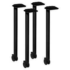 HON Huddle Series Post Leg Base with Casters, 1.75w x 1.75d x 28.38h, Black (MBPOSTCP)