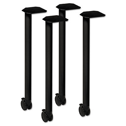 HON Huddle Series Post Leg Base with Casters, 1.75w x 1.75d x 28.38h, Black (MBPOSTCP)