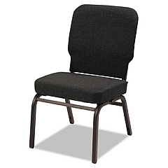 Alera Oversize Stack Chair without Arms, Supports Up to 500 lb, Black Fabric Seat/Back, Black Base, 2/Carton (ALEBT6610)