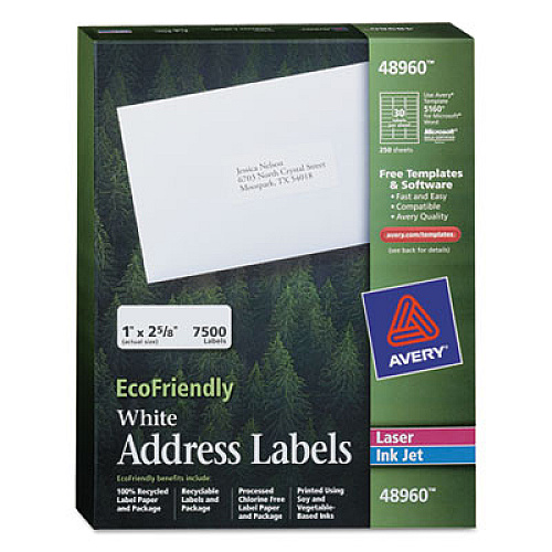 Avery 48960 EcoFriendly Mailing Labels