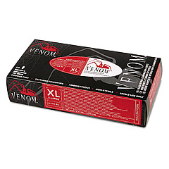 Medline Venom Nitrile Exam Gloves, X-Large, Black, Powder-Free, 90/Box (MG6114)