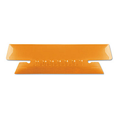 Pendaflex Transparent Colored Tabs For Hanging File Folders, 1/3-Cut Tabs, Orange, 3.5" Wide, 25/Pack (4312ORA)