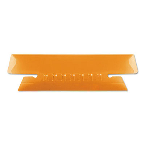 Pendaflex Transparent Colored Tabs For Hanging File Folders, 1/3-Cut Tabs, Orange, 3.5" Wide, 25/Pack (4312ORA)