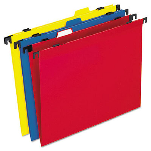 Pendaflex 2-in-1 Colored Poly Folders with Built-in Tabs, Letter Size, 1/3-Cut Tabs, Assorted Colors, 10/Pack (99917)