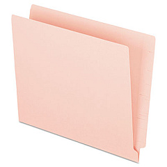 Pendaflex Colored End Tab Folders with Reinforced Double-Ply Straight Cut Tabs, Letter Size, 0.75" Expansion, Pink, 100/Box (H110DP)