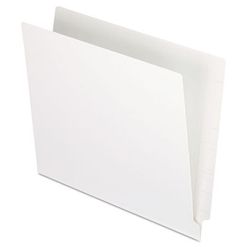 Pendaflex Colored End Tab Folders with Reinforced Double-Ply Straight Cut Tabs, Letter Size, 0.75" Expansion, White, 100/Box (H110DW)