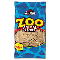 Austin Zoo Animal Crackers, Original, 2 oz Pack, 80/Carton (40975)