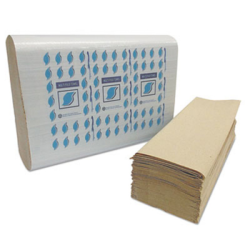 GEN Multi-Fold Paper Towels, 1-Ply, 9 x 9, Kraft, 334 Towels/Pack, 12 Packs/Carton (GENMF4001K)