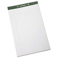 AbilityOne 7530015169626 SKILCRAFT Process Chlorine-Free Paper Pads, Wide/Legal Rule, 50 White 8.5 x 14 Sheets, Dozen