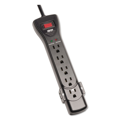 Tripp Lite Protect It! Surge Protector, 7 Outlets, 7 ft. Cord, 2160 Joules, Black (SUPER7B)