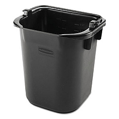 Rubbermaid Commercial Executive Heavy Duty Pail, Black, Plastic, 5 Quarts, 9.3 w x 7.5 d x 8.5 h (1857378)