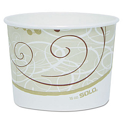 Dart Single Poly Paper Containers, 16 oz, 4.5" Diameter x 3.2"h, Symphony Theme, 500/Carton (VS516SYM)