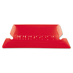 Pendaflex Transparent Colored Tabs For Hanging File Folders, 1/5-Cut Tabs, Red, 2" Wide, 25/Pack (42RED)