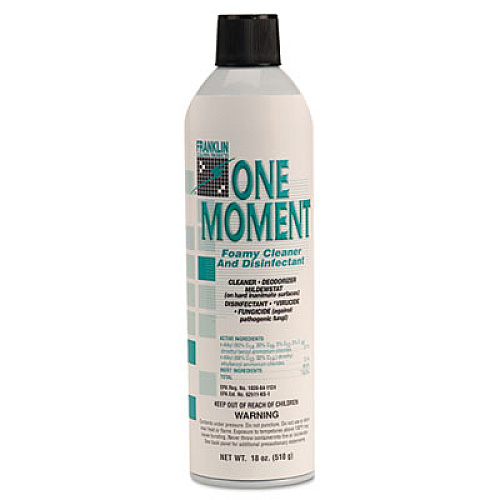 Franklin Cleaning Technology One Moment Foamy Cleaner and Disinfectant, Citrus, 18 oz Aerosol Spray, 12/Carton (F803215)