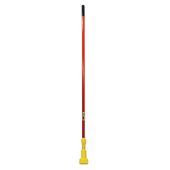 Rubbermaid Commercial Gripper Fiberglass Mop Handle, 1" dia x 60", Red/Yellow (H246RED)