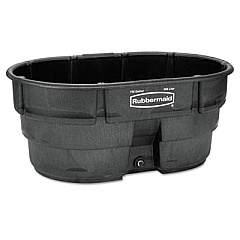 Rubbermaid Commercial Structural Foam Livestock Tank, 150 gal, Oval, Black (4245BLA)