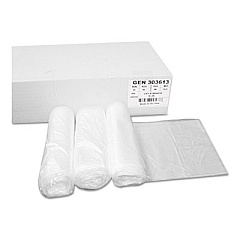 GEN High Density Can Liners, 30 gal, 10 microns, 30" x 36", Natural, 500/Carton (BWK303613)