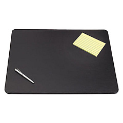 Artistic Sagamore Desk Pad, with Decorative Stitching, 36 x 20, Black (510061)