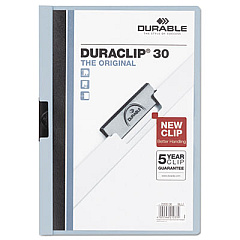 Durable DuraClip Report Cover, Clip Fastener, 8.5 x 11, Clear/Light Blue (220306)