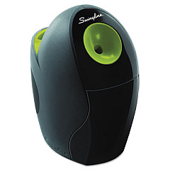 Swingline Personal Electric Pencil Sharpener, AC-Powered, 4.4 x 7.2 x 6.6, Graphite/Green (29966)