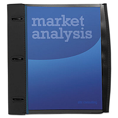 Wilson Jones Smart-View Three-Ring Report Cover, Ring Fastener, 8.5 x 11, Black/Blue/Black (21515)