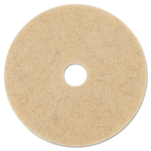 3M Ultra High-Speed Natural Blend Floor Burnishing Pads 3500, 27" Diameter, Tan, 5/Carton (20317)