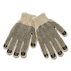 Boardwalk PVC-Dotted String Knit Gloves, Large, Dozen (BWK792)