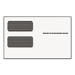 TOPS 1099 Double Window Envelope, Commercial Flap, Gummed Closure, 5.63 x 9, White, 24/Pack (2222)