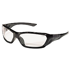 MCR Safety ForceFlex Safety Glasses, Black Frame, Clear Lens (FF120)