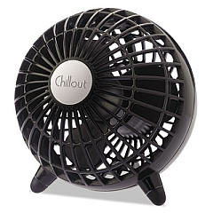Honeywell Chillout USB/AC Adapter Personal Fan, Black, 6"Diameter, 1 Speed (GF3B)