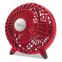 Honeywell Chillout USB/AC Adapter Personal Fan, Red, 6" Diameter, 1 Speed (GF3R)