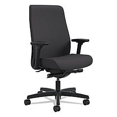 HON Endorse Upholstered Mid-Back Work Chair, Supports Up to 300 lb, 17.5" to 21.75" Seat Height, Black (LWU2ACU10)