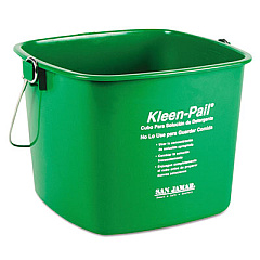 San Jamar Kleen-Pail, 6qt, Plastic, Green, 12/Carton (KP196GN)