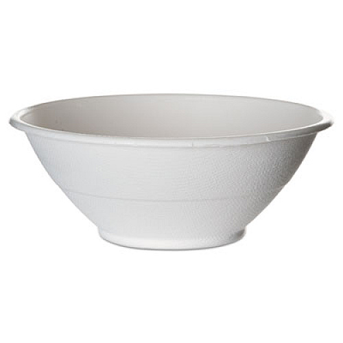 Eco-Products Renewable and Compostable Sugarcane Bowls,  40 oz, Natural White, 50/Pack, 8 Packs/Carton (EPBL40)