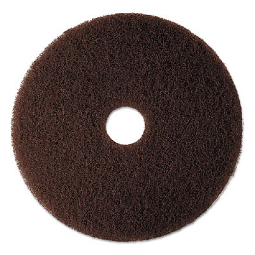 3M Low-Speed High Productivity Floor Pad 7100, 17" Diameter, Brown, 5/Carton (08445)