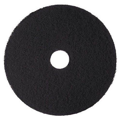 3M Low-Speed High Productivity Floor Pads 7300, 16" Diameter, Black, 5/Carton (08274)