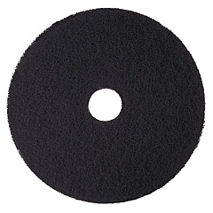 3M Low-Speed High Productivity Floor Pads 7300, 14" Diameter, Black, 5/Carton (08272)