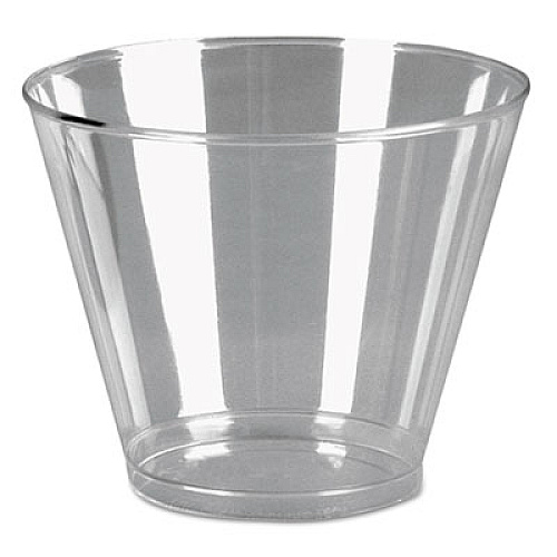 WNA Comet Plastic Tumblers, 9 oz, Clear, Squat, 500/Carton (PGT9S)