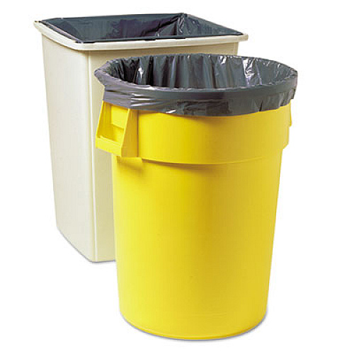 Rubbermaid Commercial Linear Low Density Can Liners, 56 gal, 2mil, 43w x 47h, Clear, 100/Carton (501388CLE)