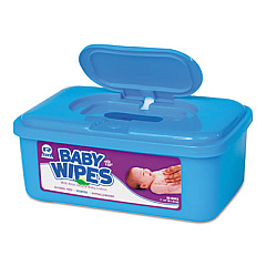AmerCareRoyal Baby Wipes Tub, 7 x 7.78, Scented, White, 80/Tub, 12 Tubs/Carton (RPBWS80)