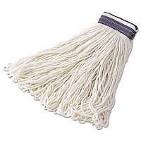 Rubbermaid Commercial Looped-End Mop Head, Rayon, 24oz, White, 12/Carton (E43812)