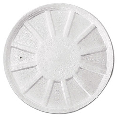 Dart Vented Foam Lids, 8 oz to 60 oz Cups, White, 50/Pack, 10 Packs/Carton (32RL)