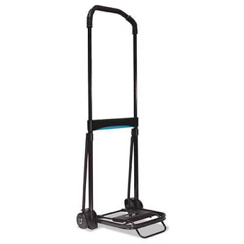 Kantek Ultra-Lite Folding Cart, 150 lb Capacity, 9.75 x 11 Platform, Black (LGLC110)