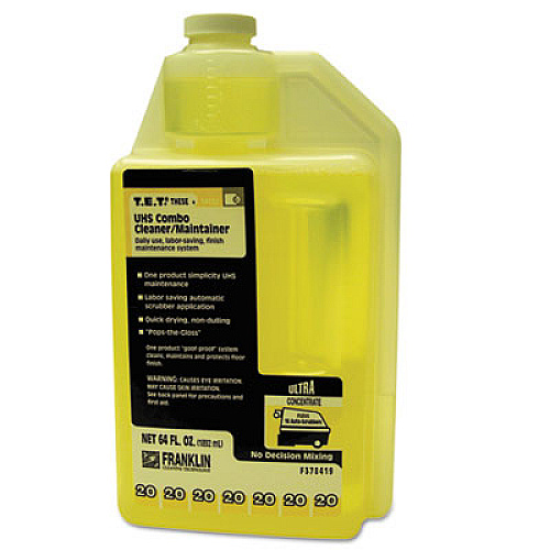 Franklin Cleaning Technology T.E.T. #20 UHS Combo Floor Cleaner/Maintainer, Citrus Scent, 2 qt Bottle, 2/Carton (F378419)
