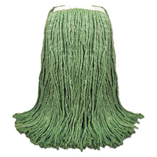 Boardwalk Cut-End Yarn Mop Head, Green, 1 1/4" Headband, 12/Carton (BWK8024G)
