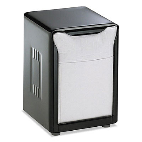 San Jamar Tabletop Napkin Dispenser, Low Fold, 3 3/4 x 4 x 5 1/2, Capacity: 150, Black (H985BK)