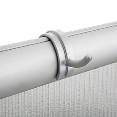 Rumba Whiteboard Screen Accessories, For Safco Rumba Whiteboard Collaboration Screen, Tablet Hooks, Silver, 2/Pack (2007GR)